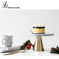 Plateau à gâteau rond en marbre naturel, vente en gros d'usine, pour la cuisine et les fêtes