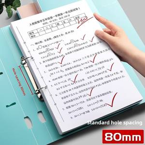 Nouveau modèle de classeur à deux trous A4, porte-documents détachable à double clip, boucle à anneaux perforée pour le rangement de fichiers et de papiers d'examen - Product Image 1