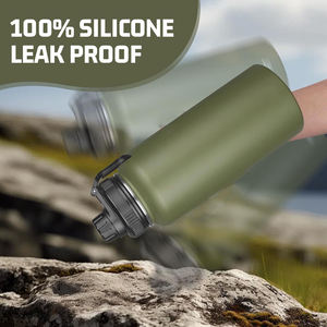 Botellas de Agua Aisladas de Acero Inoxidable de Doble Pared con Logotipo Personalizado, 32 oz, con Tapa de Boquilla, Mantienen la Temperatura Fría Durante 24 Horas - Product Image 5