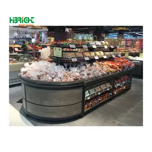 Высококачественная полка для хранения сухих грузов, витрина для фруктов, Овощная полка для овощей в супермаркете