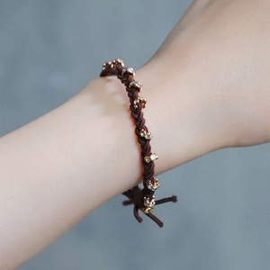 Élastiques à cheveux en strass style coréen, tressés, pour queue de cheval, accessoires capillaires en tissu faits à la main, usage quotidien, été 2024 - Product Image 3
