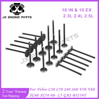 مجموعة صمامات سحب وعادم المحرك B5254T لسيارات فولفو 2.3 2.4 2.5 C30 C70 S40 S60 S80 V40 V50 V60 V70 XC60 XC70 2.4L 2.5L T5 L5 01-16