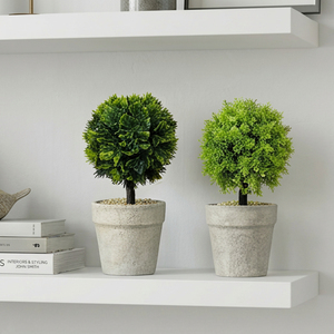 Ensemble de pots de topiaire artificielle en buis pour table, décoration intérieure, bureau, plante artificielle, centre de table, idée cadeau - Product Image 4