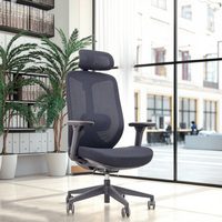 Chaise d'ordinateur ergonomique moderne confortable à dossier ouvert avec chaise de bureau exécutive pivotante en maille réglable