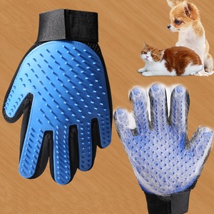 Gant de toilettage pour animaux Bai Ze en fibre bleue pour l'élimination des poils des chiens et des chats, soin du pelage - Product Image 1