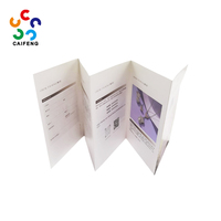 Folleto Comercial de Papel de Arte Personalizado, Impresión a Doble Cara, Plegado en Tres Partes, Laminación de Película, Marca Única, Perfecto para Eventos Corporativos