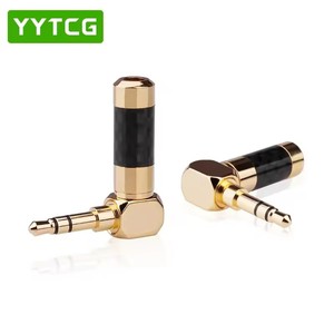 Connettore Audio 3.5mm connettore <span class=keywords><strong>Jack</strong></span> <span class=keywords><strong>Stereo</strong></span> <span class=keywords><strong>Stereo</strong></span> placcato oro nero fibra di carbonio 3.5mm connettore per cuffie - Product Image 3