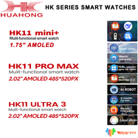 Reloj Inteligente Serie 11 2026, Hk11 Pro Max, AMOLED Cuadrado, Brújula, IP67 Resistente al Agua, Carga Inalámbrica, Unisex, 44-49mm
