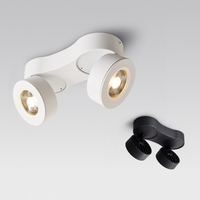 Projecteur LED moderne ultra-mince monté en surface réglable à 180 angle de faisceau pliant rotatif pour l'éclairage du salon
