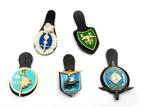Badge en métal personnalisé pour vêtements, patch en cuir avec logo en alliage de zinc, conception de petit logo tendance en métal