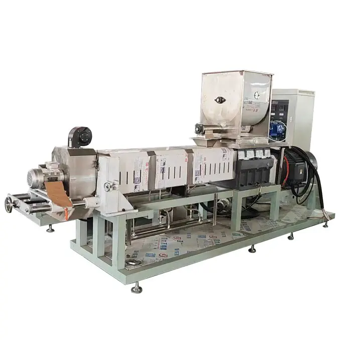 Automatic puffed food maker corn snacks extrusion making machine inflating cereals puffs extruder processing line