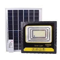 Projecteur solaire LED extérieur étanche en ABS, lampe de jardin, indice de protection IP66, télécommande, intensité réglable, angle de faisceau 120°, 8000K, CE RoHS
