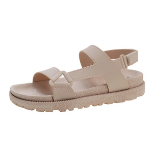 Sandali piatti da <span class=keywords><strong>donna</strong></span> alla moda nuove scarpe da spiaggia Casual Casual stile romano estive <span class=keywords><strong>con</strong></span> suola morbida in <span class=keywords><strong>Velcro</strong></span> <span class=keywords><strong>con</strong></span> suola spessa <span class=keywords><strong>pantofole</strong></span> - Product Image 5