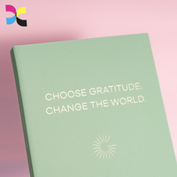 Planificateur budgétaire personnalisé avec logo estampillé par feuille chaude/Sublimation à couverture rigide en cuir/Journal de gratitude