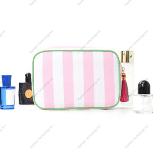 2024 New Arrival Custom Logo Cotton Nylon Soft Light <b>Weight</b> Makeup Cosmetic <b>Bag</b> - Product Image 4