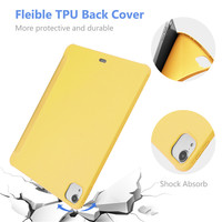 Étui pour iPad Pro 11 pouces, support pliable à trois volets, fonction veille/réveil automatique, coque arrière souple en TPU, antichoc pour iPad Pro 11