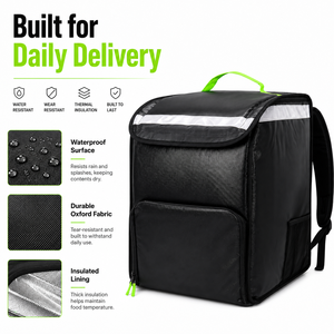 Mochila Térmica Impermeable para Entrega de Comida, Lista para Enviar, en Stock, Bolsa para Pizza para Ciclistas y Motociclistas, Venta al Por Mayor - Product Image 6