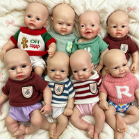 12 Zoll Squish Mini Vollsilikon Reborn Baby Puppe Direkt vom Hersteller Realistische Venen-Details Offene Augen & Mund Passend für Schnuller Puppengeschenk