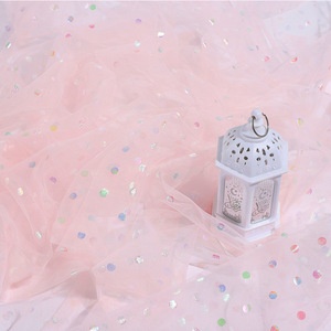 Estampage à chaud à pois hexagone feuille tulle maille tissu paillettes sequin tulle maille tissu <span class=keywords><strong>pour</strong></span> robe de soirée - Product Image 4