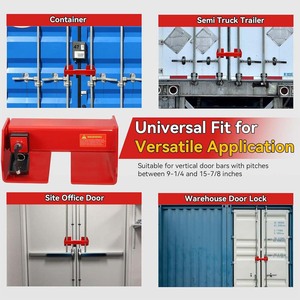 Heavy Duty Steel Container Door Lock with Adjustable Vertical <b>Bar</b> and Keys for Cargo <b>Security</b> - Product Image 3