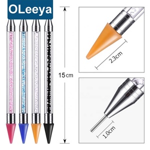 Crayon à double embout pour nail art, avec embouts en cire pour ramasser les strass, et emballage en boîte métallique, vente en gros - Product Image 6