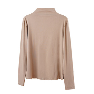 Camicia aderente da <span class=keywords><strong>donna</strong></span> a collo alto a manica lunga tinta unita autunno inverno signora elastica <span class=keywords><strong>calda</strong></span> Basic - Product Image 4