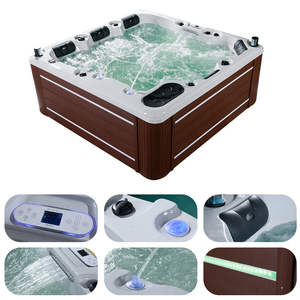 Jacuzzi Exterior de Lujo para 5 Personas, Acrílico Blanco, con Reproductor de DVD, 2m, Independiente, con Función de Masaje para Jardín - Product Image 2