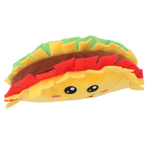 Juguete Masticable Ecológico para Perros, Suave, con Forma de Taco, de la Serie Comida, Juguete de Peluche para Mascotas con Sonido, Duradero e Interactivo - Product Image 3