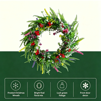 Guirlande décorative en plastique écologique de haute qualité UMIND, faite à la main, 35/40/45/50 cm, pour l'extérieur, Noël et autres activités