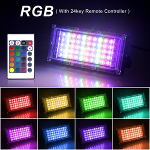 LED Floodlight RGB AC110V 220V 50W 100W 150W <strong>Color</strong> <strong>Changing</strong> LED Flood Light Plug <strong>Outdoor</strong> Lighting <strong>Spotlight</strong> Wall Street Refletor - Product Image 3