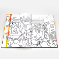 Couverture souple autocollants pour manuels scolaires dessin coloré livre de contes à colorier livre de poche enfants livre de coloriage impression