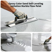 Peinture époxy pour sols à base d'eau, antidérapante, résistante à l'usure, 20L, sable de quartz, auto-nivelante, revêtement liquide 3D, anti-corrosion, durable
