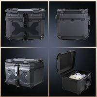 Boîte à bagages pour moto en PP de grande capacité 45L - Coffre de moto durable et anti-poussière pour les trajets quotidiens