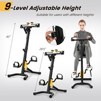 Mini pédalier d'exercice sous le bureau 2-en-1 pour bras et jambes avec télécommande, équipement cardio et de physiothérapie pour la maison et le bureau