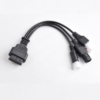 OBD a 3pin + 4pin + National 4pin 6pin Cable negro Motocicleta 1 a 3 Cable