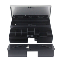 GSAN Großhandel Wirtschaftliche 170mm Flip-Top Metall-Kassenschublade mit Schloss, 6 Geldscheinfächer und 8 Münzfächer, RJ11 Kassenbox in Guangzhou