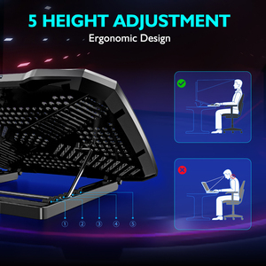 <span class=keywords><strong>Portatile</strong></span> Mini Computer <span class=keywords><strong>portatile</strong></span> basamento Cool Pad 2 ventole luce LED Notebook Computer staffa con supporto per telefono - Product Image 6