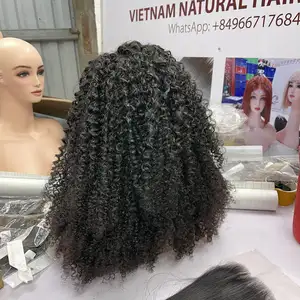 Venta al por mayor Raw Virgin Vietnamita Cabello humano Jerry Pelucas Proveedor de calidad HD Pelucas de encaje para humanos negros