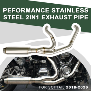 Nuevo Sistema de Escape 2 en 1 de Acero Inoxidable para Motocicleta, para Softail Street Bob Low Rider S/ST <span class=keywords><strong>Fatboy</strong></span> 2018-2026 - Product Image 1