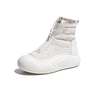 New Fashion 2024 Winter Leather Booties for <strong>Women</strong> Zip Warm Plush Fur <strong>Ankle</strong> <strong>s</strong> <strong>Boot</strong> Outdoor Safety Toe Waterproof <strong>Low</strong> Price - Product Image 2