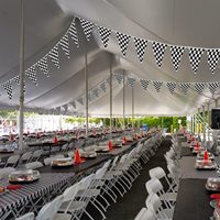 Bannière de drapeau à carreaux noir et blanc, guirlande de fanions à carreaux pour fête d'anniversaire sur le thème des voitures de course, décorations pour événements sportifs