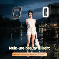 Nouvelle lampe annulaire LED RVB portable rechargeable pour téléphone portable, idéale pour le streaming en direct et la photographie de selfies