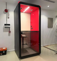 Cabine de bureau acoustique privée portable, insonorisée et anti-bruit, mini-borne de téléphonie mobile pour immeuble de bureaux