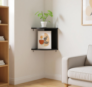 Estante Esquinero Triangular Simple de Madera y Plástico Multicapa para Almacenamiento del Hogar, Organizador de Artículos Diversos - Product Image 5