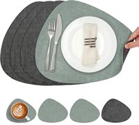 Tangwind, sets de table rectangulaires en cuir PU pour restaurant, design contemporain, écologiques, imprimés sur mesure avec logo