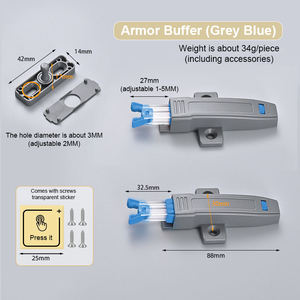 Cabinet Door Rebound Device Furniture Hardware Door Buffer Fittings Door Damper <b>Magnetic</b> Head Push Open Latch For Wardrobe - Product Image 5