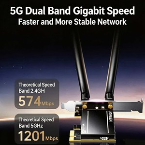 UGREEN AX1800 PCI‑E WiFi 6 บลูทูธ 5.4 การ์ดเครือข่ายไร้สายดูอัลแบนด์ 2.4G 5G พร้อมเสาอากาศภายนอกแบบถอดได้ CM960 - Product Image 5