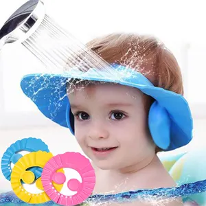 Мягкая шапка для детского душа регулируемая шапка для мытья волос для детей защита ушей Безопасный детский шампунь для Купания Защита для головы