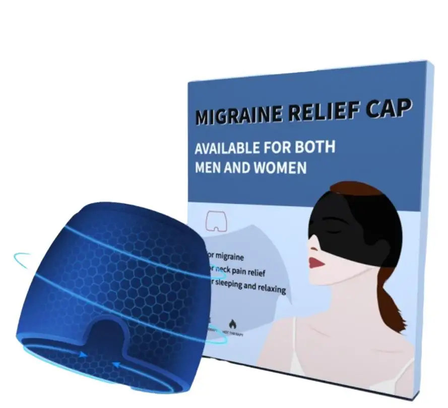 Bellewins topi Gel es sakit kepala kualitas tinggi topi terapi Gel Logo kustom topi U berbentuk U penghilang migrain