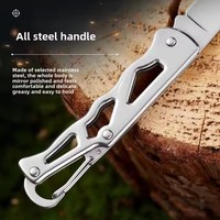 Draagbaar Heet Mes Roestvrij Staal Lichtgewicht Gratis Slot Multifunctionele Sleutelhanger Outdoor Camping Fruit Opvouwbare Zakmes